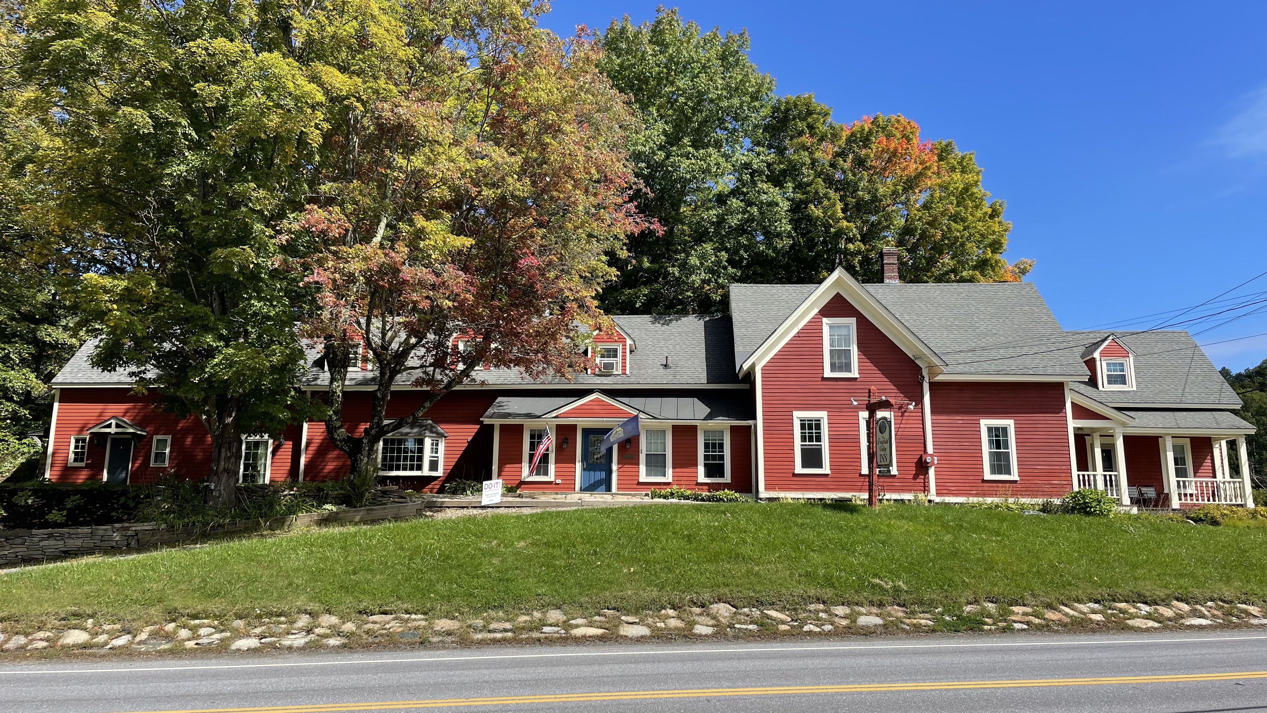 Deerfield Valley Inn exterior in autumn
